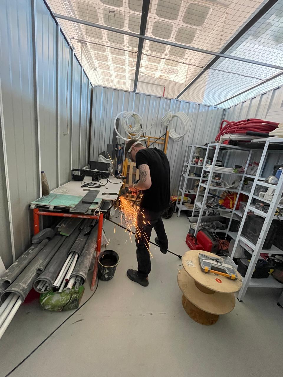 Preparação de materiais em oficina